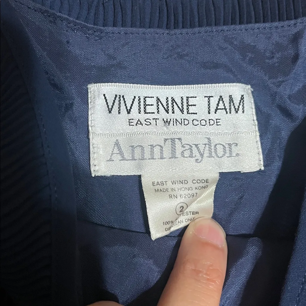 Vivienne Tam East West Code Ann Taylor Vintage Plisse Pleated Sleeveless Dress 2 - Image 7