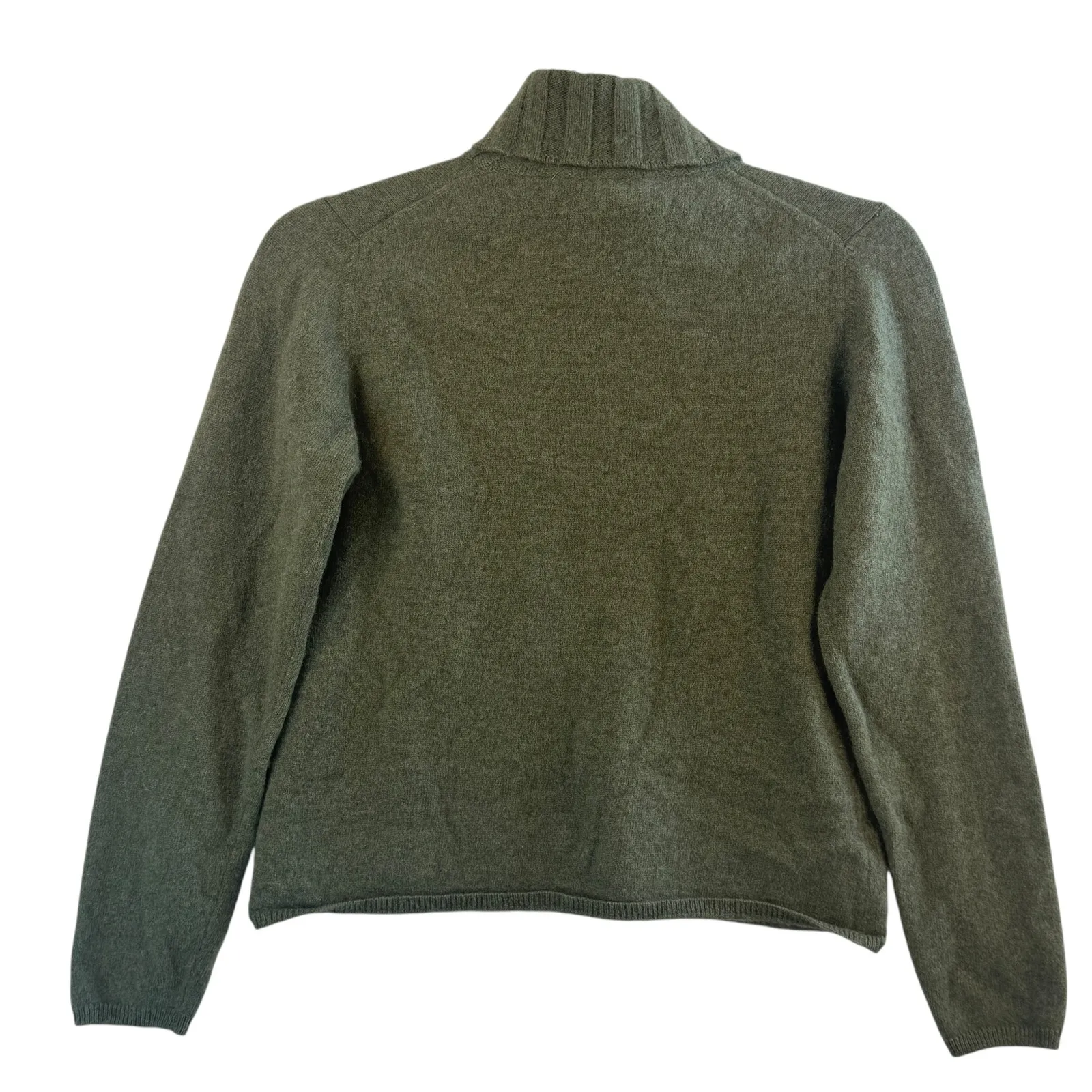 Geneva Petite 100%‎ Cashmere Sweater P/M Green Turtleneck Softcore Quiet Luxury Size undefined - Image 2