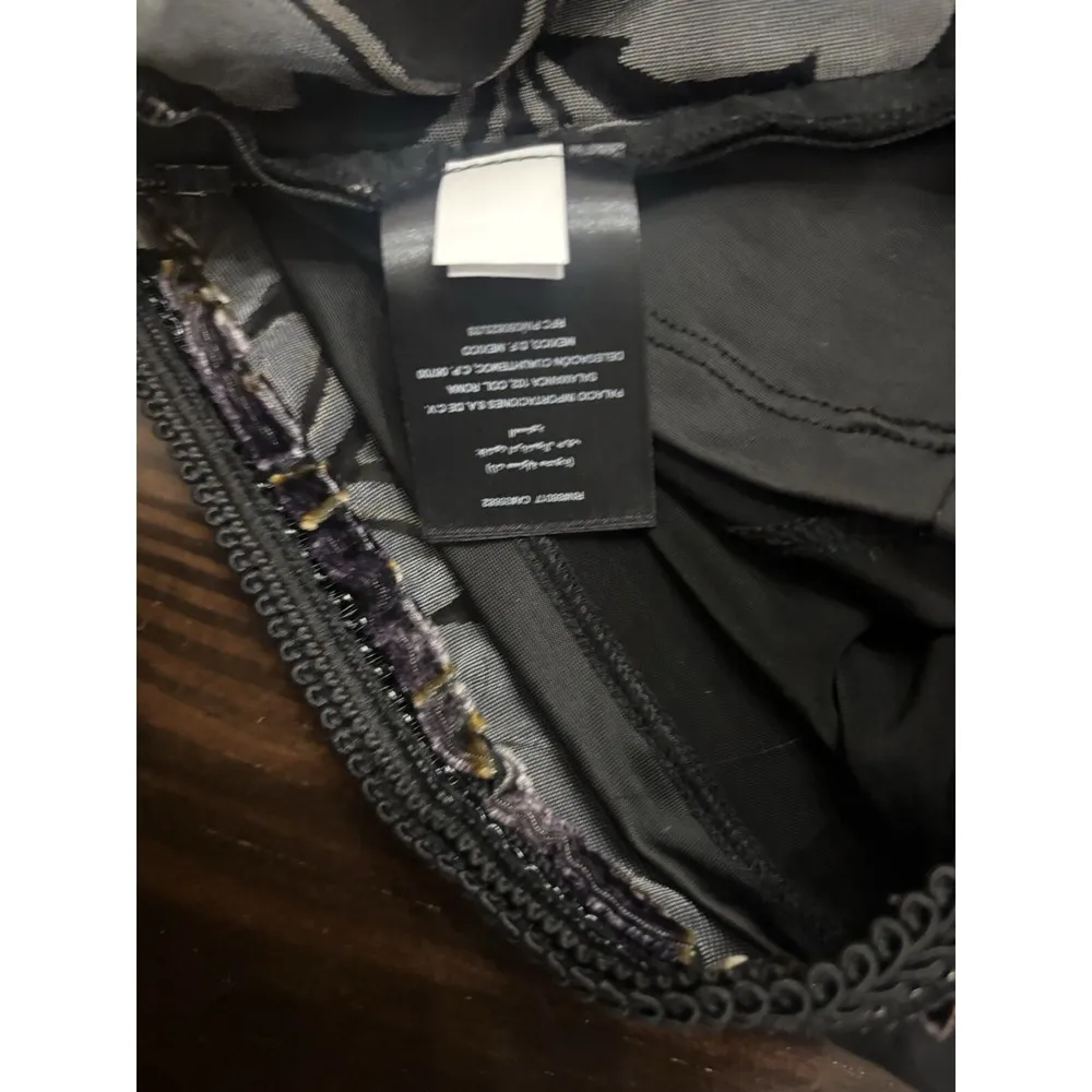 BEBE NWT Multicolor Black Rayon Large Beaded Textured Lined Tank Sleeveless - Image 11