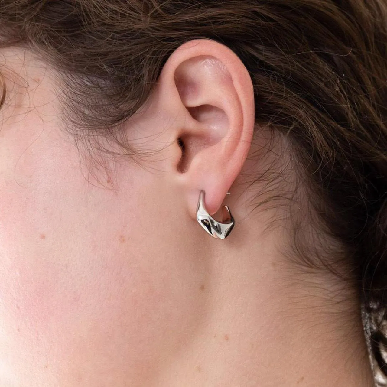 Silver Earrings Silver Hoop Earrings - Image 3