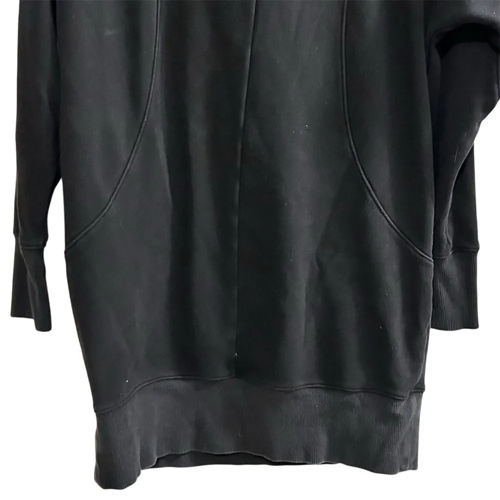 Athleta Women's Black Cozy Karma Half-Zip Pullover Dress Size M - Image 9