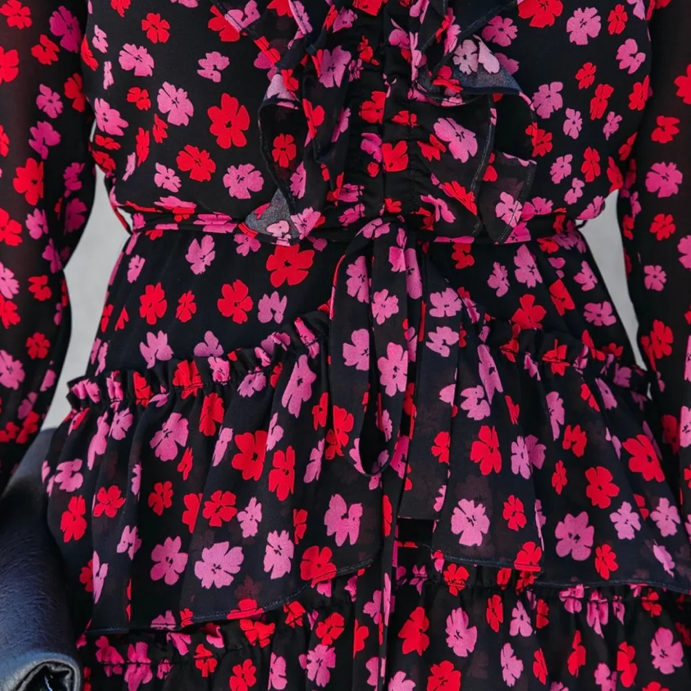 VICI | Ambrosia Floral Ruffle Tiered Dress - Image 9