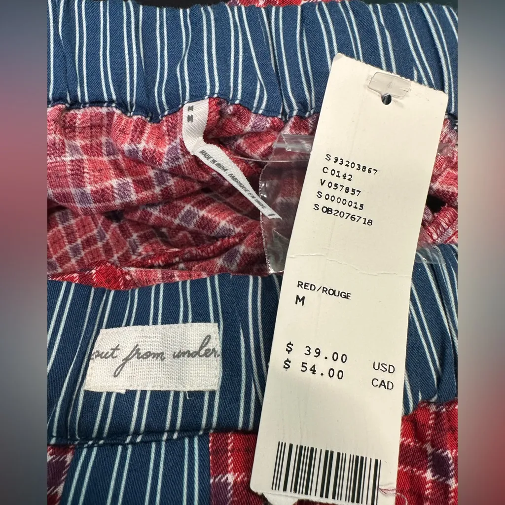 Urban Outfitters Out from Under Red Striped Lounge Pants Size Medium NWT - Image 4