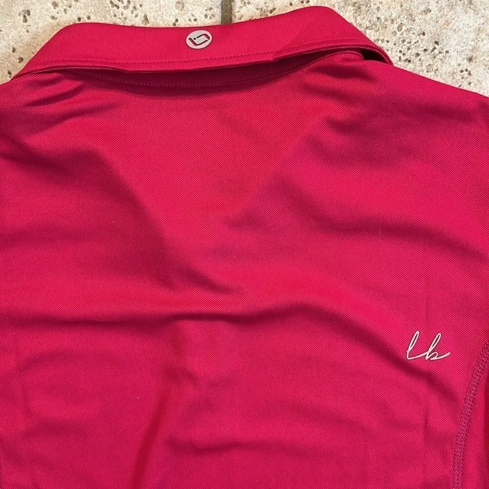 LONGBALL‎ WOMEN'S SHOCKING PINK GOLF POLO C16 Pink - Image 7