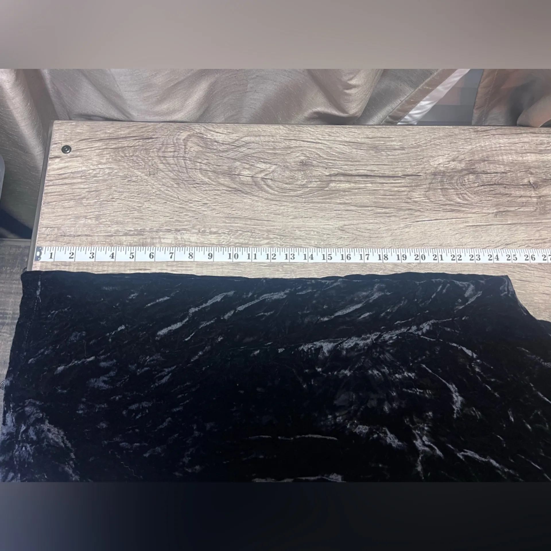 FREE PEOPLE SzS TRUE LOVIN LONG SLEEVE WIDE-LEG VELVET JUMPSUIT‎ BLACK - Image 6