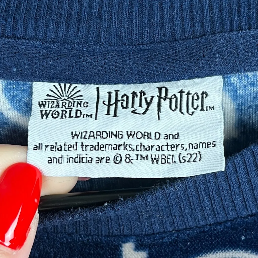 Harry Potter Pajama Set Women’s Small Blue Soft Fleece Cozy Lounge Nerdy 2 - Image 5
