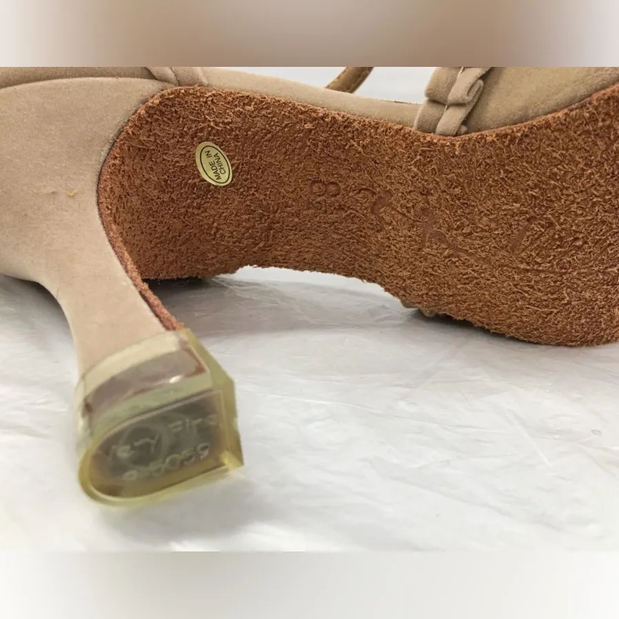 Women'sLight Tan Salsa Ballroom Dance Shoes Heel 2.5 and3 Very Fine SERA7001 8.5 - Image 7