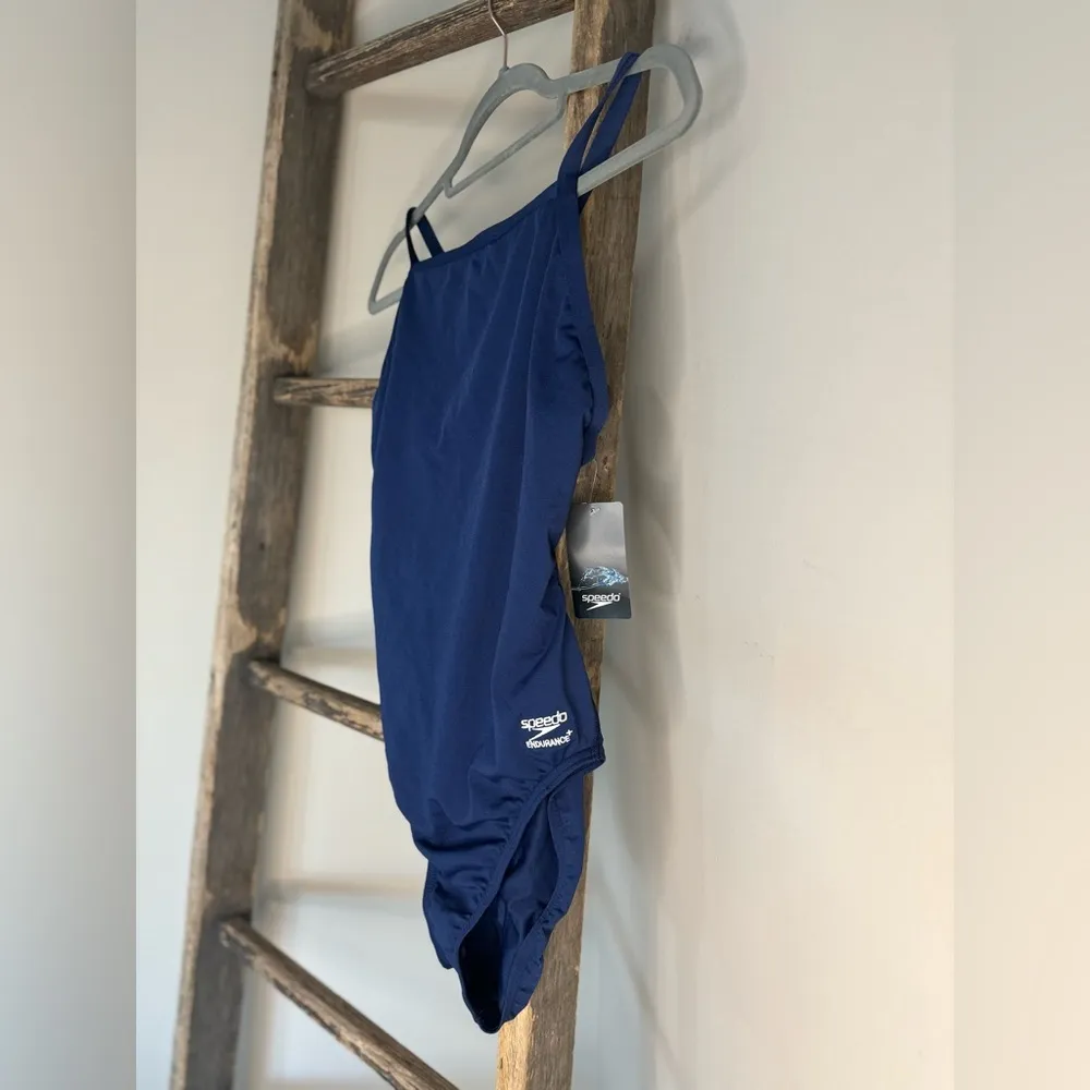 Powerflex Flyback Solid One Piece Adult Swimsuit Navy Size 10 - Image 5