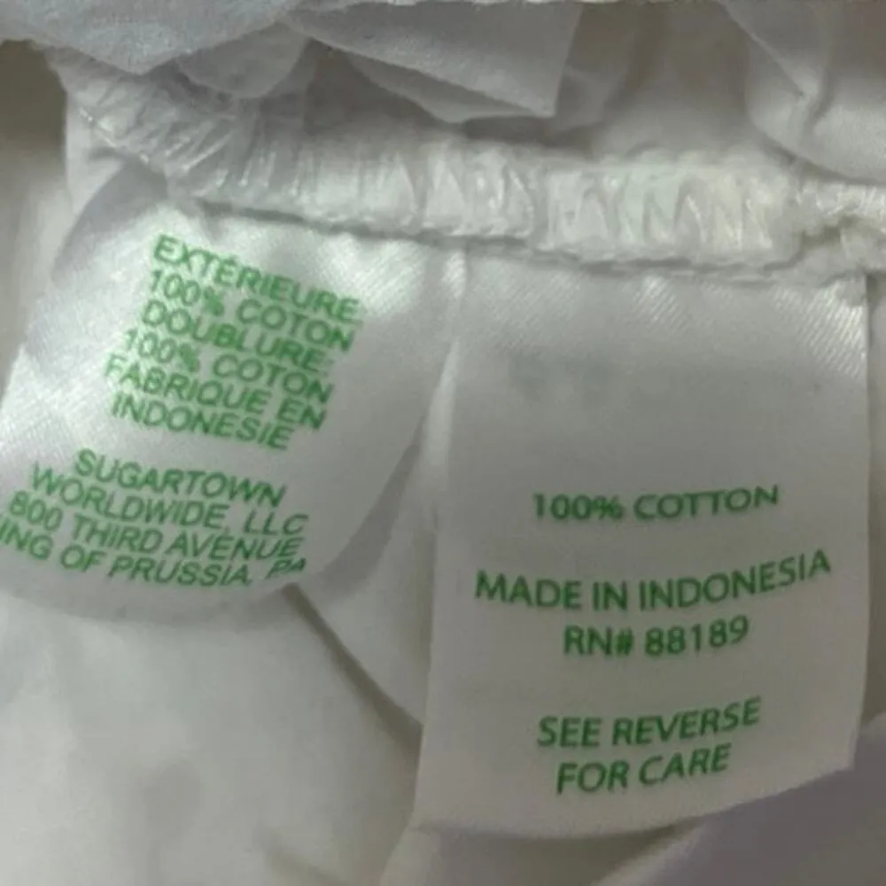 Lilly Pulitzer White Sleeveless Eyelet Embroidered Tank Crop Blouse Top Size 8 - Image 4