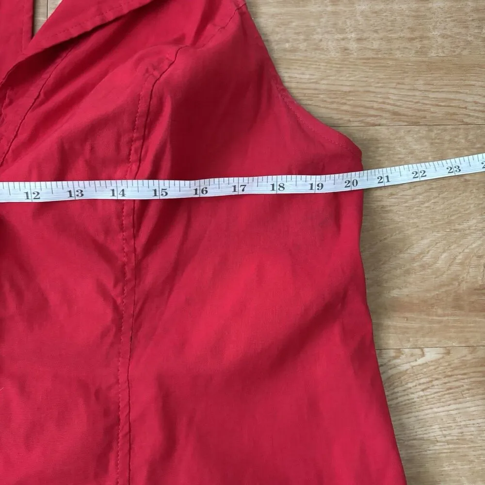 Anthropologie Maeve Dress Womens Size 1X T-Back Blazer Mini Red Dress - Image 7