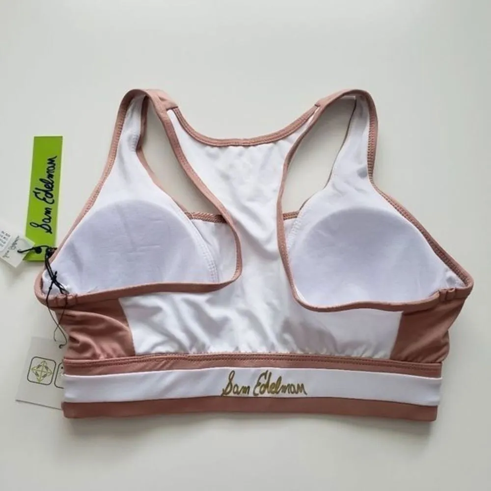 Sam Edelman Tan And White‎ Colorblock Sports Bra - Image 2