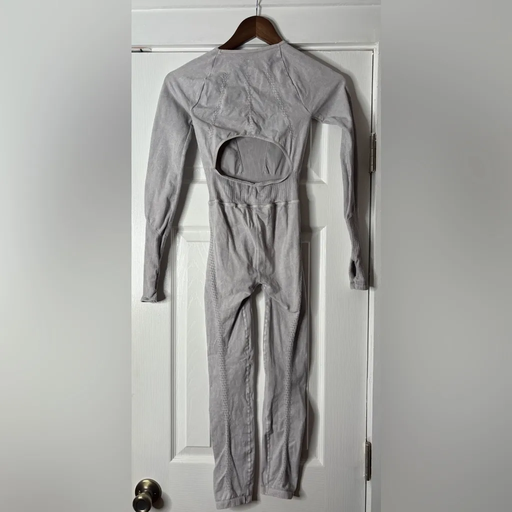 Free People Movement Good Karma Onsie Size XS/S Light Gray‎ DUC - Image 4