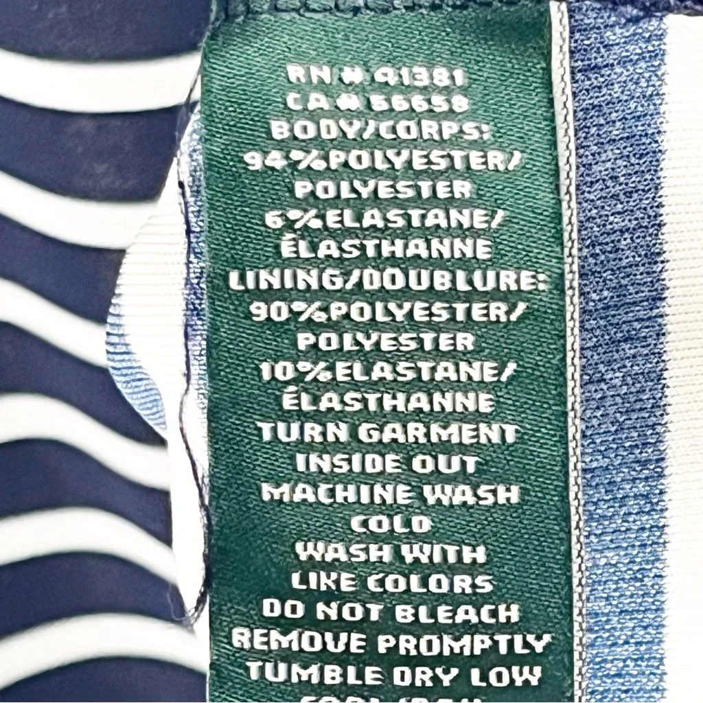 LAUREN RALPH LAUREN Blue White Stripe Sleeveless Side Pockets Lined Dress Medium - Image 4