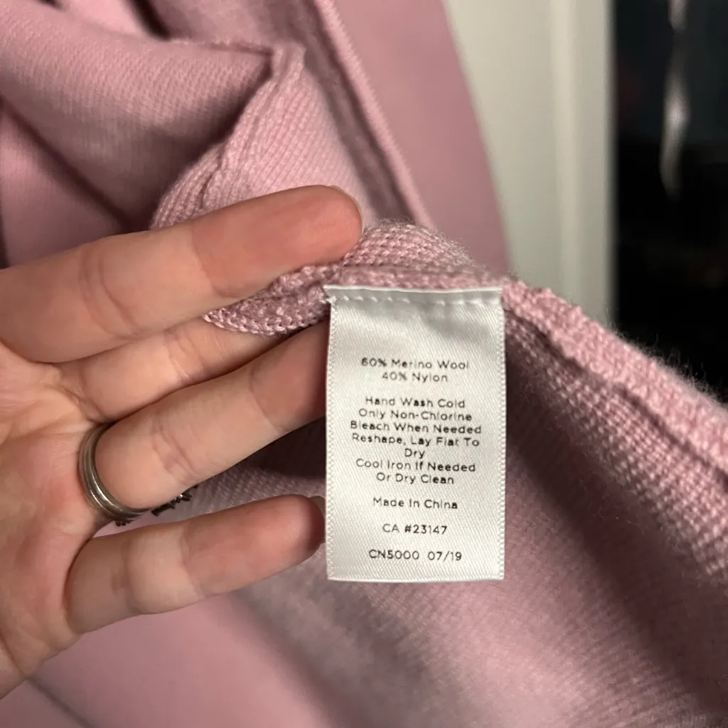 Talbots Blush Pink Merino Wool Blend Open Front Sweater Blazer 2X - Image 7