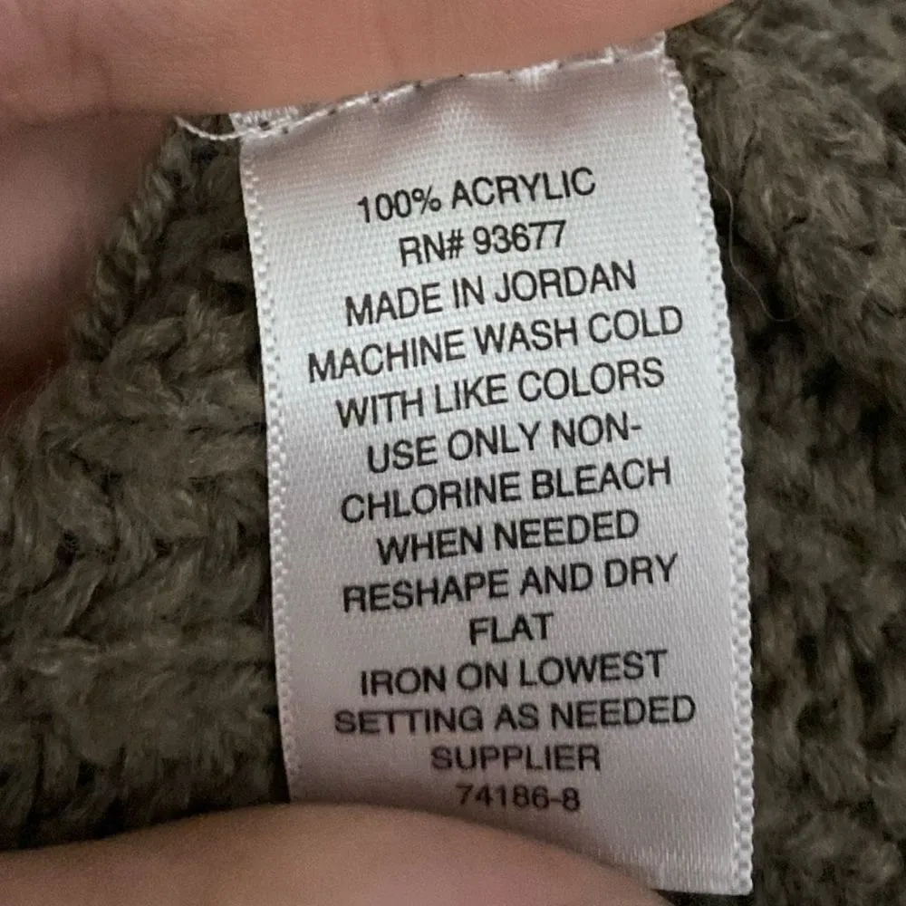 A.N.A. | Taupe Brown Long Sleeve Open Front Crochet Knit Cardigan Sweater Size M - Image 5