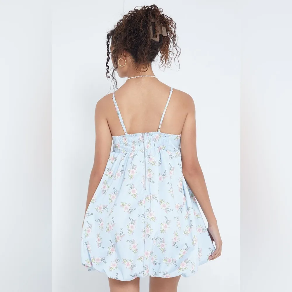 Free People In A Bubble Floral Blue Mini Sundress, Size S NEW w/Tag - Image 13