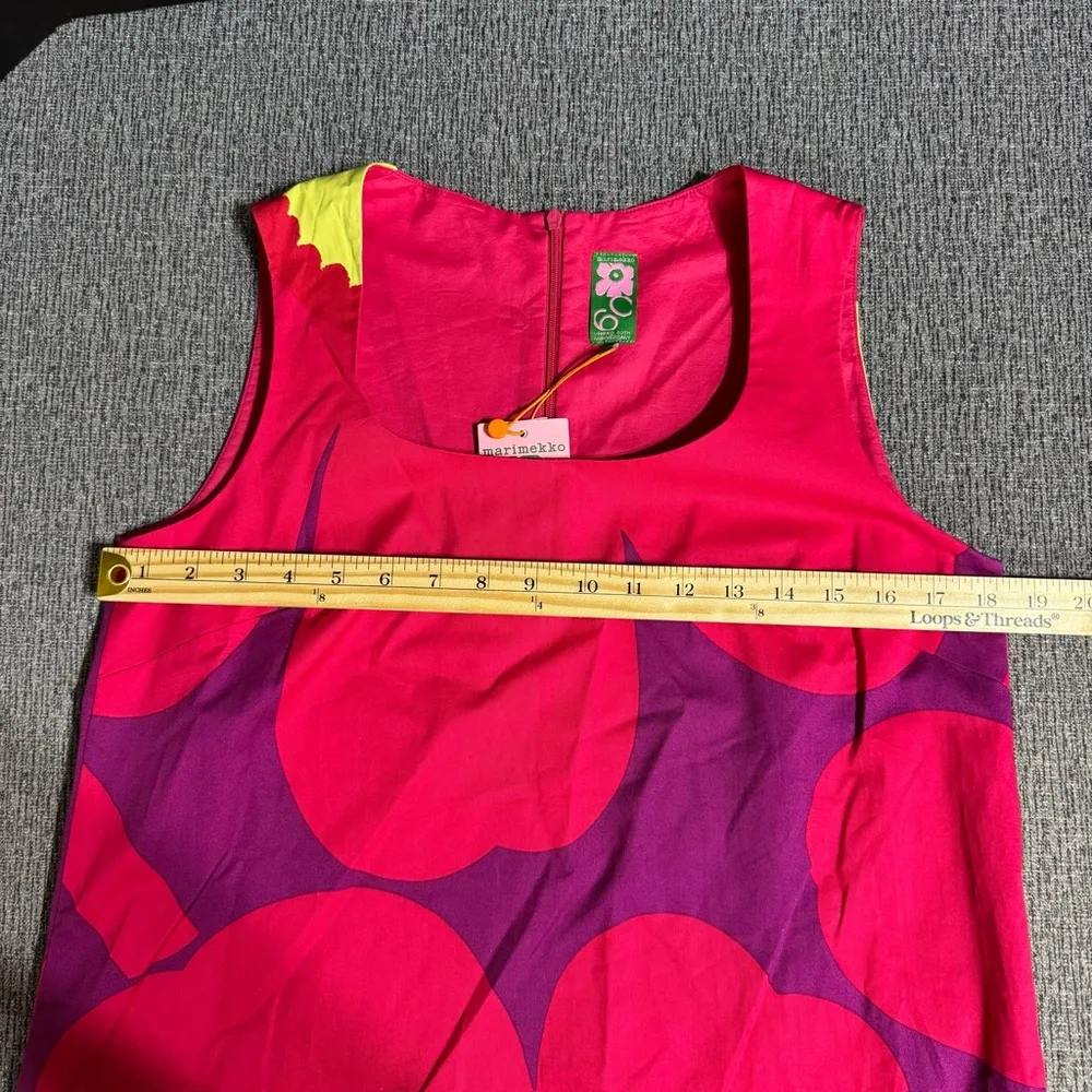 Marimekko Kestit Unikko Cotton Shift Dress Size 6 - Image 14