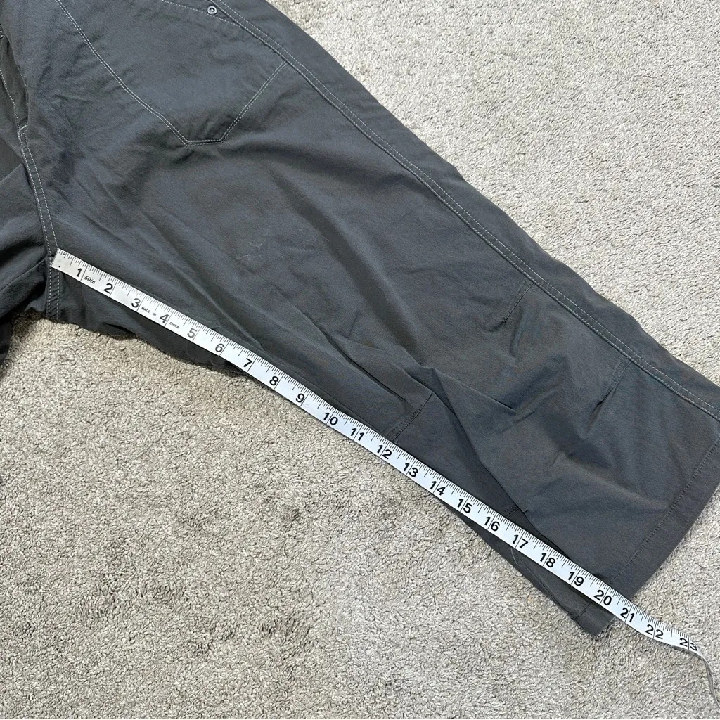 Kuhl Women's Kendra Cargo Crop Capri Pants Mid Rise Outdoor Hiking in Gray 14 - Image 15