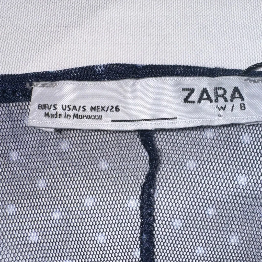Zara Blue Chemise with Sheer Elegance - Image 7