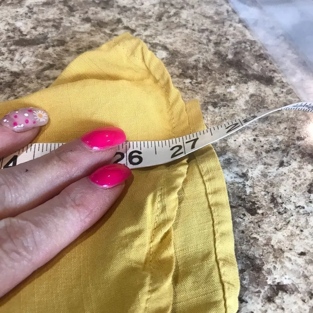 Women’s blouse yellow size medium button up - Image 7