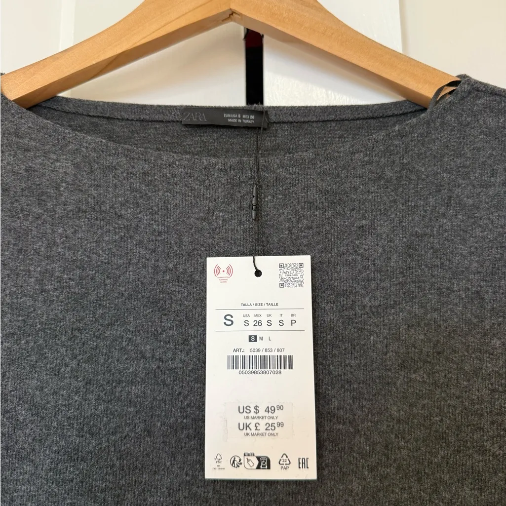 NWT Zara grey sweater dress - Image 2