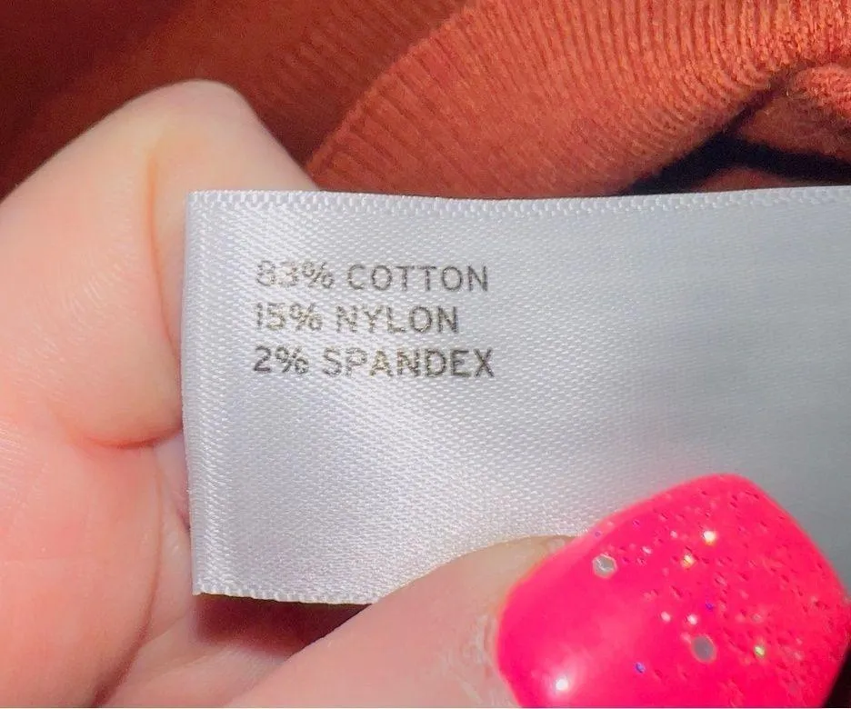 Duluth Trading Co. Orange Long Sleeve Turtleneck Sweater size medium - Image 6