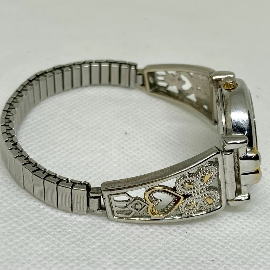 Women’s vintage watch quartz analog silver gold tone 25mm round running - Image 6