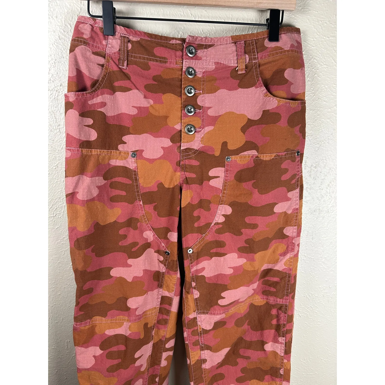 Sundance Quincy Ripstop Camo Pants Size 6 Utility Cotton Red Camouflage Trousers - Image 4