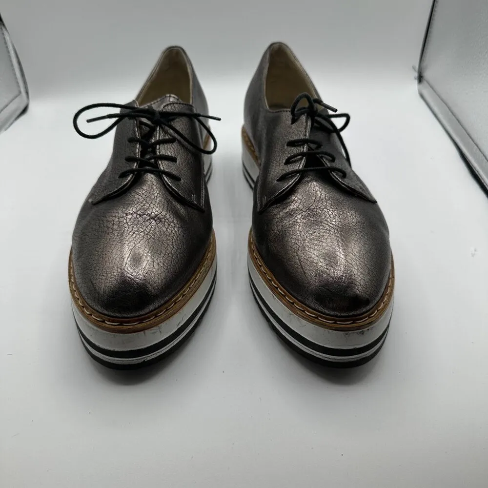 Summit by White Mountain Leather Platform Oxford Brody Bronze Metallic 40 Size 9 - Image 2