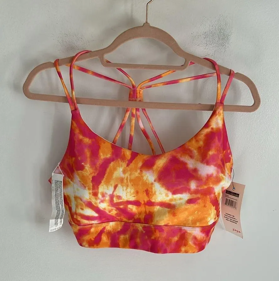 Wildfox Monica Sports Bra Fuschia/Marigold Tie Dye - Image 3
