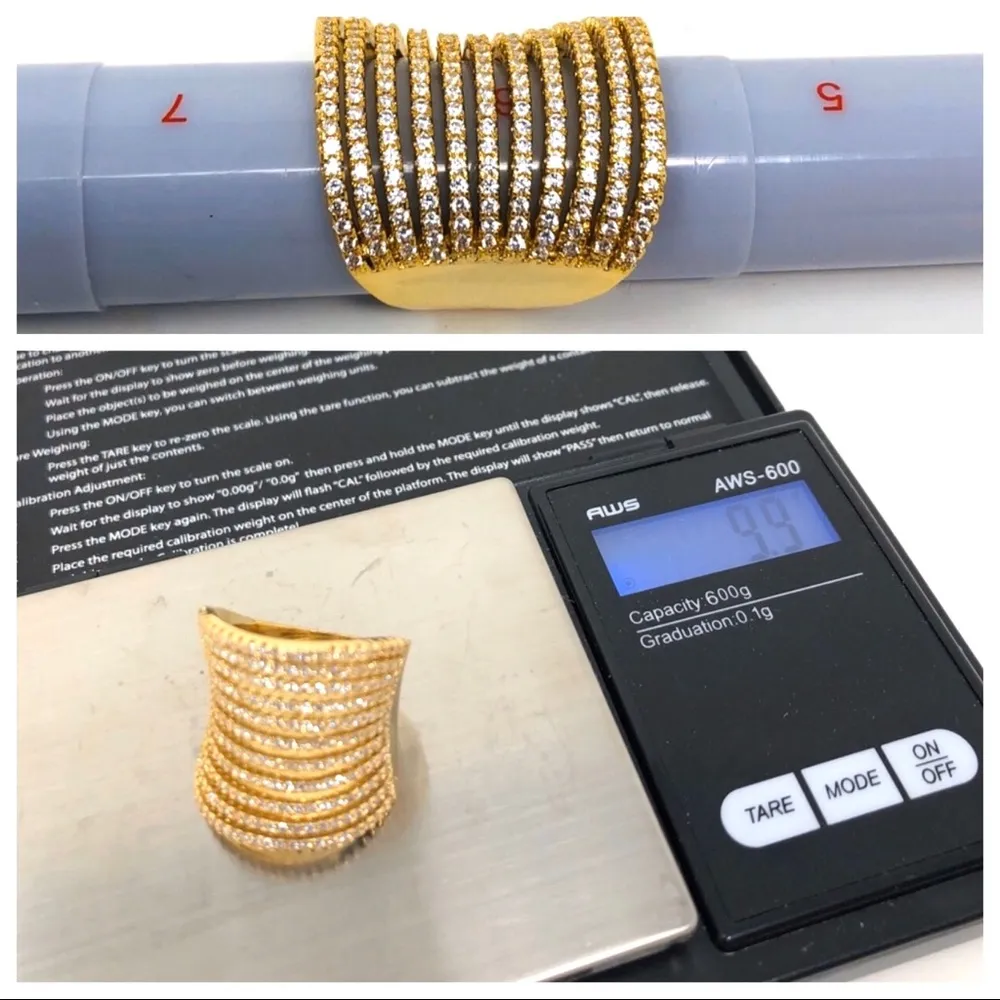 SWAROVSKI crystal* 18K GP cocktail ring. Size approx 5.75, NWOT - Image 10