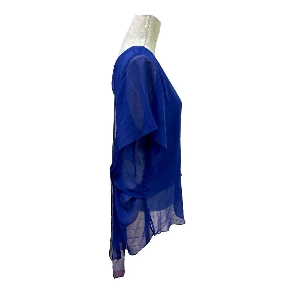 Dex 1965 Blue layer, ruffle blouse size L Size L - Image 3