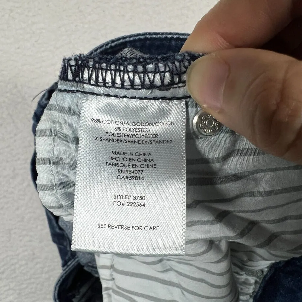 High Rise Straight Jeans Tuxedo Stripe Dark Wash Style 3750 Size 6 - Image 4