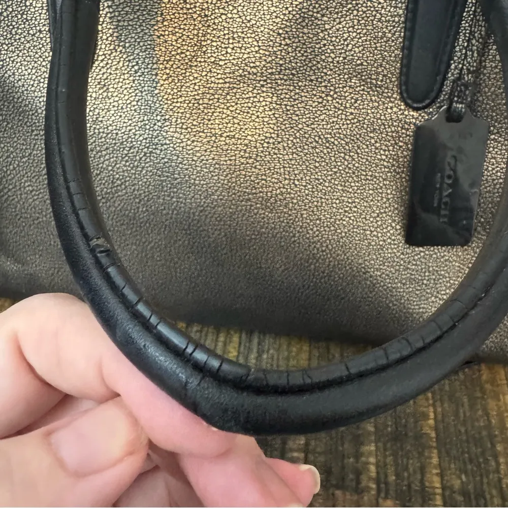 Coach Crosby Triple Compartment Gold Crackle Tote/Satchel Bag w/Zipper Top - Image 2