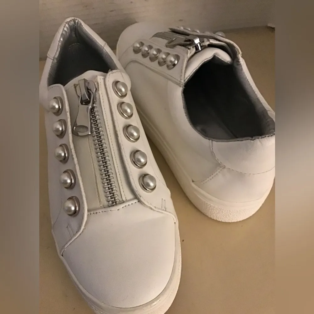 Steve Madden women white leather platform Lynn sneakers US 7.5 - Image 7