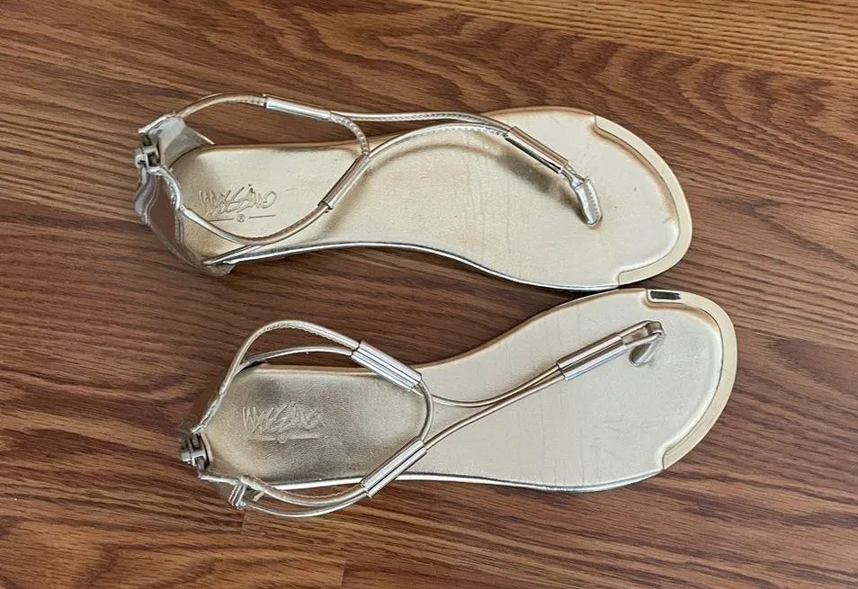 Gold Color Gladiator Sandals Size 8 - Image 4