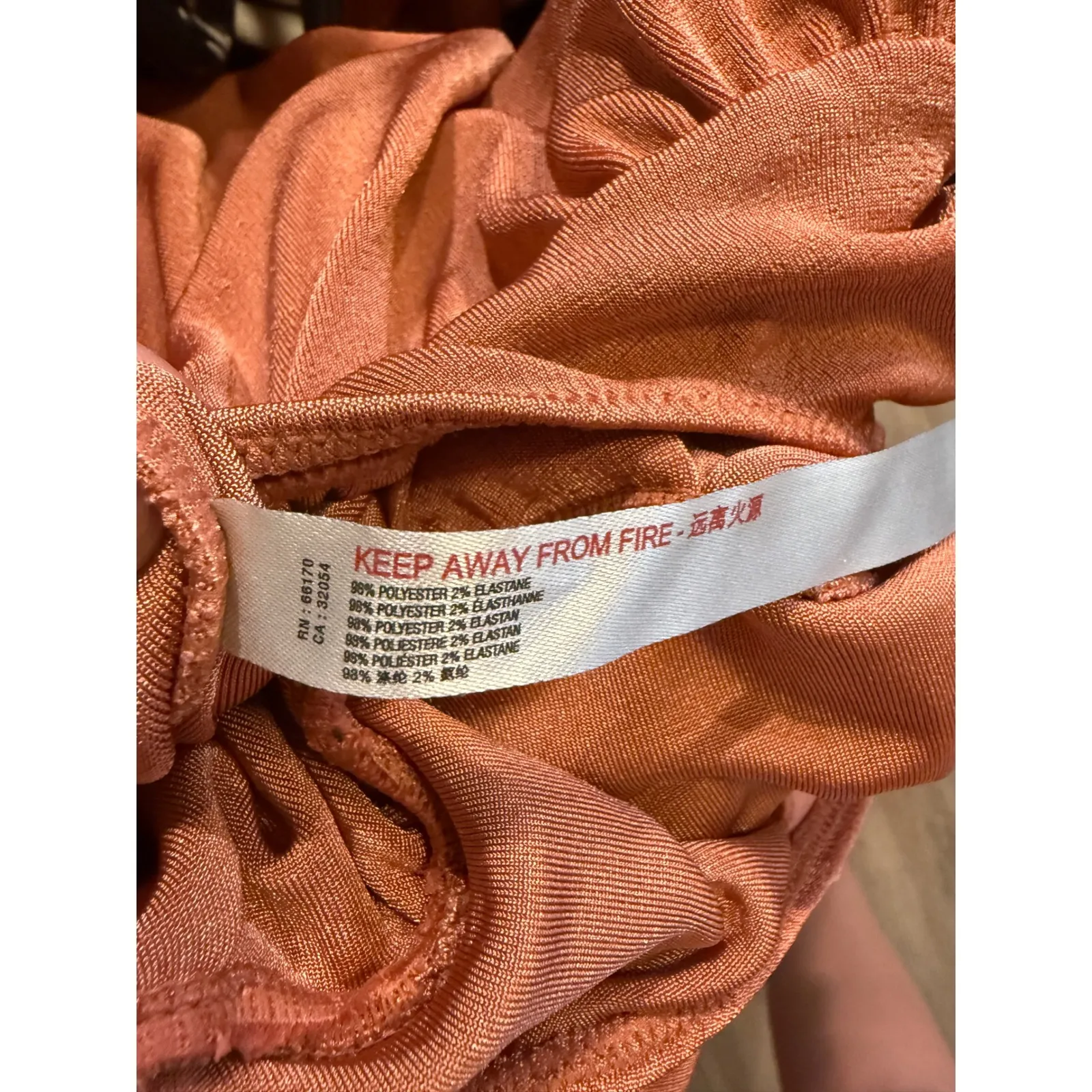 Free People Intimately Bodysuit Top Copper Rose Long Sleeve Plunge Size XS - Image 5