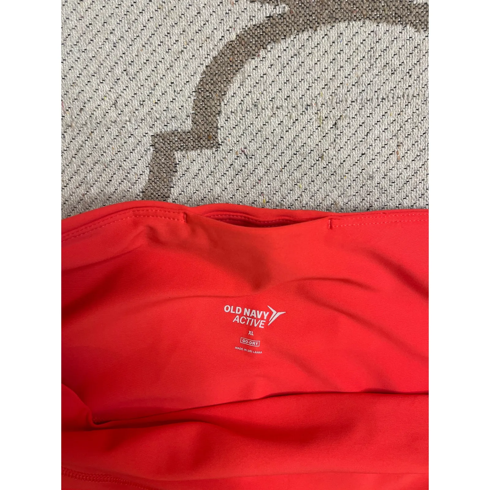 Old navy extra high rise go-dry leggings, size xl, NWT, Bright Coral, MSRP $50 - Image 12