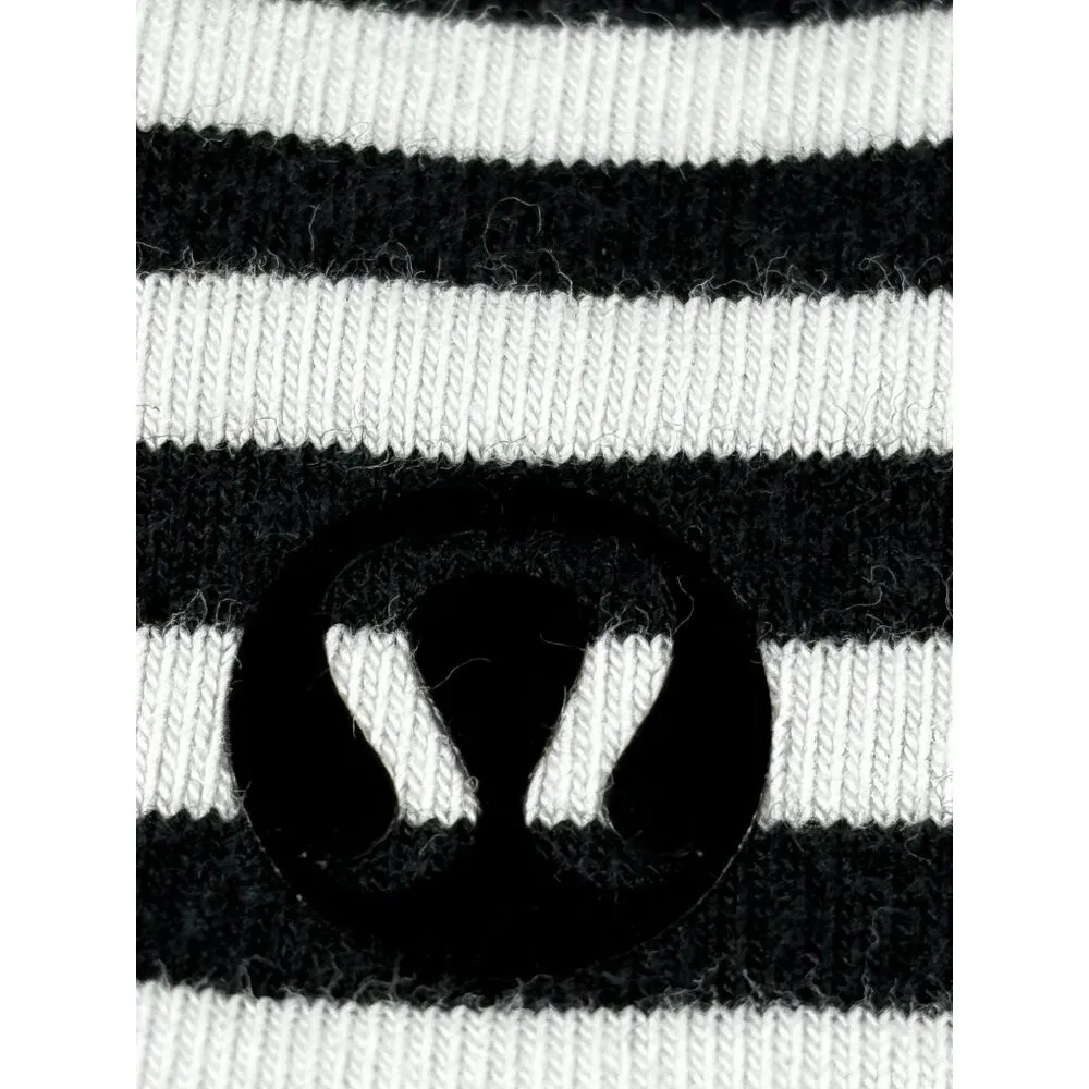 Lululemon Striped Shirt Long Sleeve Gray Sleeves Womens Medium Thumb - Image 3