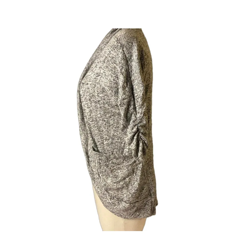 Cozy Minimalist Gray Open Front Cardigan Free Kisses Women’s Small - Image 3