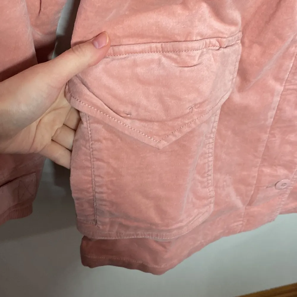 Faherty Arosa velour utility coat in rose smoke size XS - Image 9