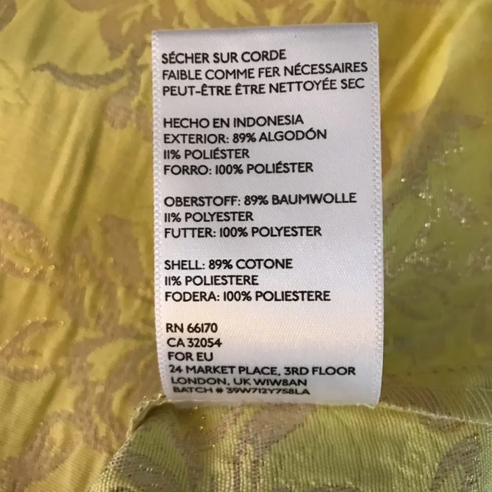 Kimchi Blue Dress Size 0 Sleeveless Yellow Floral Gold Jacquard Cocktail Party - Image 7