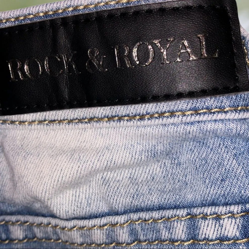 Rock and royal distressed jean shorts Blue Size M - Image 6