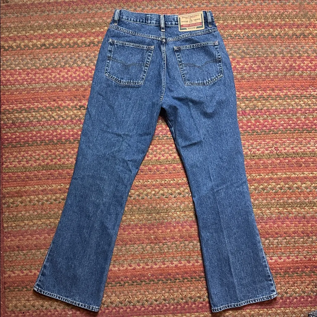 80s VINTAGE DIESEL ITALY INDUSTRY CLASSIC BASIC JEANS Blue Size 31 - Image 9