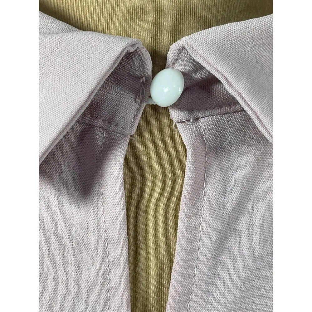 CBR Women's Long Sleeve Blouse Top Blush Pink Grommet Detail Size XL - Image 6