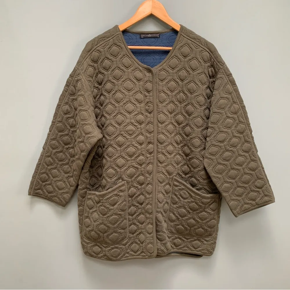 Peruvian Connection Battersea Quilted Jacket Knit XL - Image 5