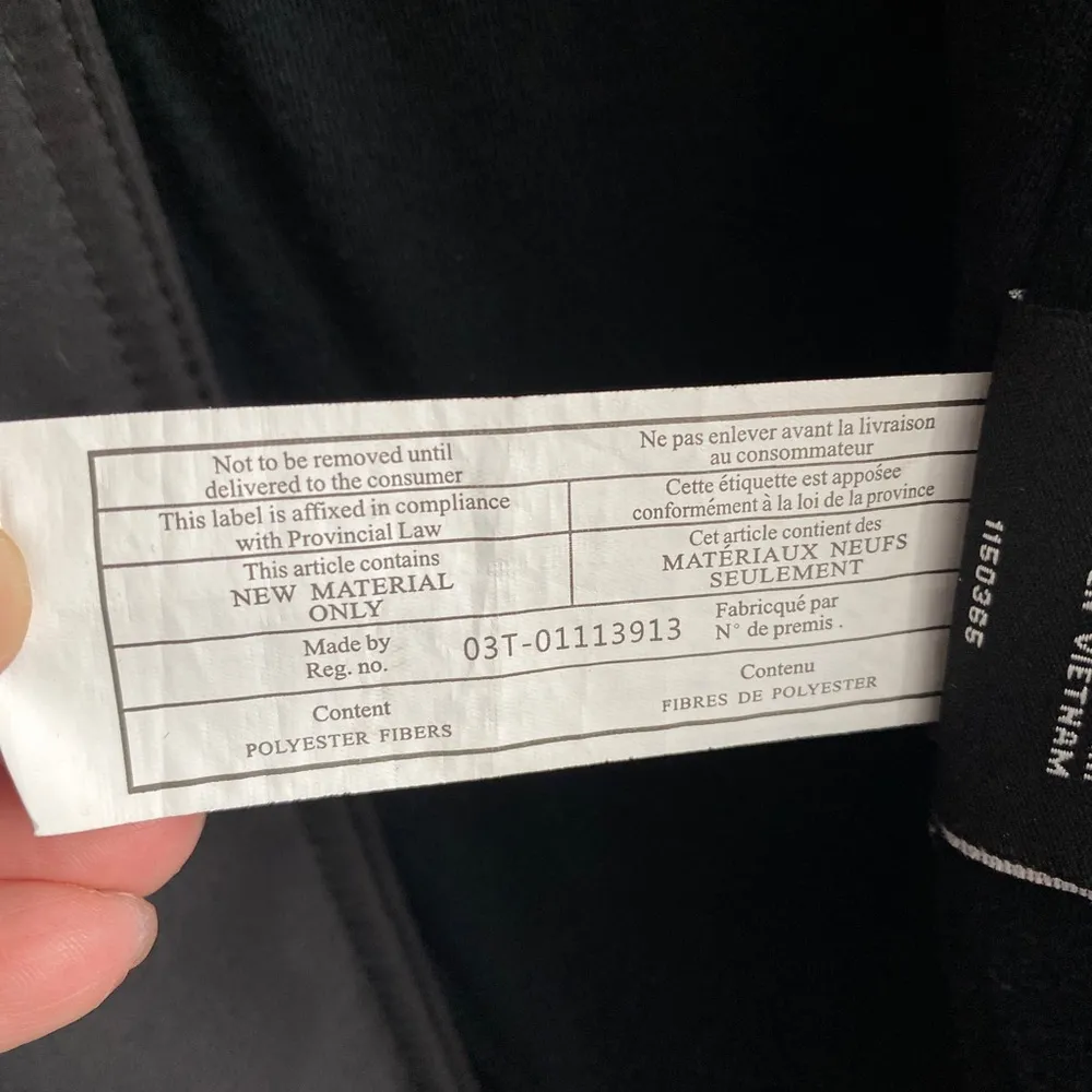 S13 Winter Parka Coat Black with Faux Fur Attached Hood Size Small - Image 15