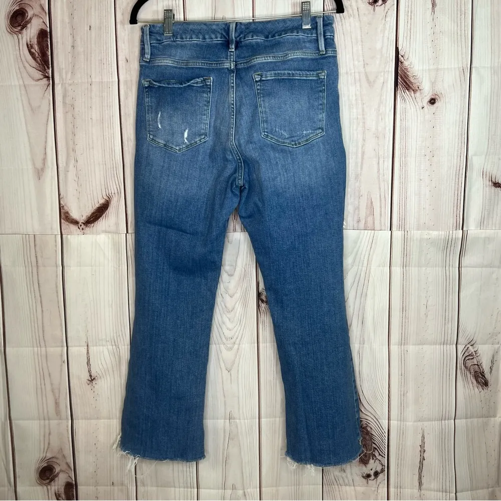 Frame le crop mini boot stagger raw hem crop bootcut jeans - Image 3