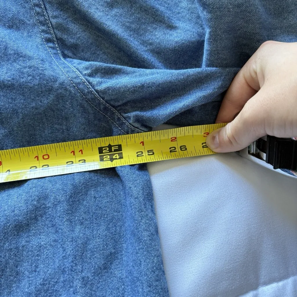 Vintage 80s 90s Embroidered Embellished Denim Blue Jean Jacket Beaded Womens XL - Image 4