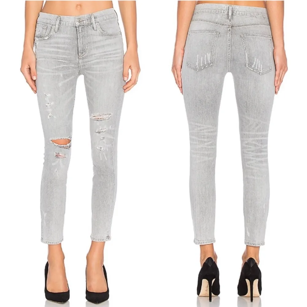 AGOLDE Sophie High Rise Crop Skinny Jeans Portland Destructed - Image 30